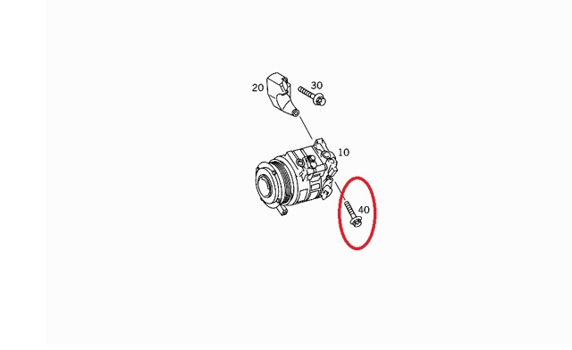 Parafuso do compressor de aparelho de ar condicionado para Mercedes CLK (C209)