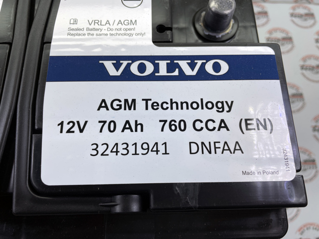 Аккумулятор автомобильный Volvo 32431941 цена, от 338.29 USD