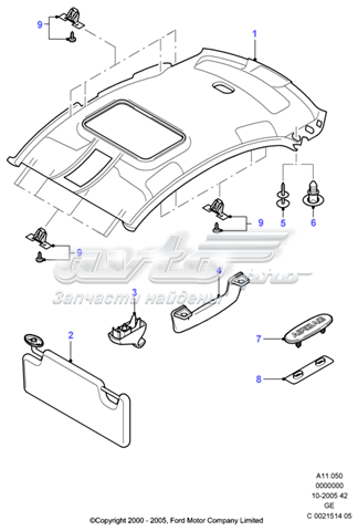  Козырек солнцезащитный Ford Mondeo 3