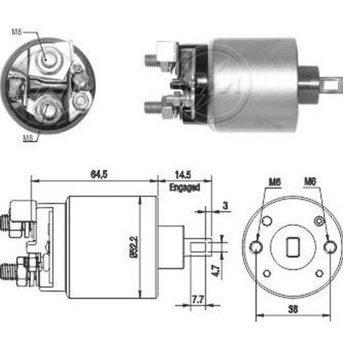 Втягивающее реле стартера ZM2710 ZM