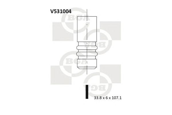 V531004 BGA válvula de escape