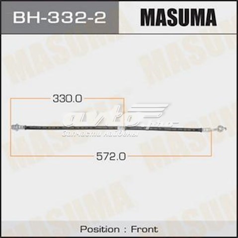 Шланг тормозной передний левый Masuma BH3322