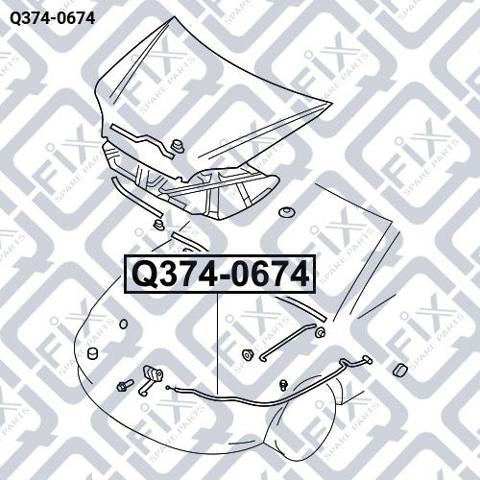 Трос открывания капота Q-fix Q3740674 цена, от 8.22 USD