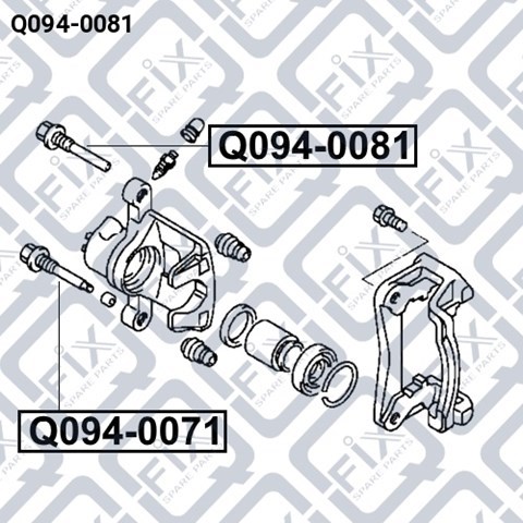 Направляющая суппорта заднего нижняя Q-fix Q0940081 цена, от 3.85 USD