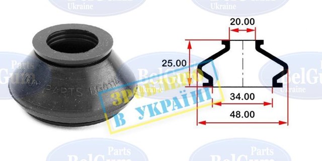 Пыльник опоры шаровой нижней BG0114 Belgum
