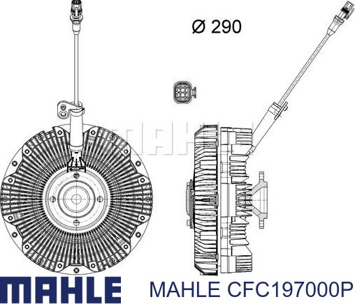 Вискомуфта вентилятора CFC197000P Mahle Original