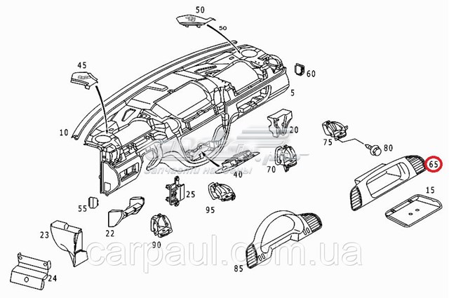 Молдинг (накладка) приборной панели "торпедо", правый Autotechteile 1006802