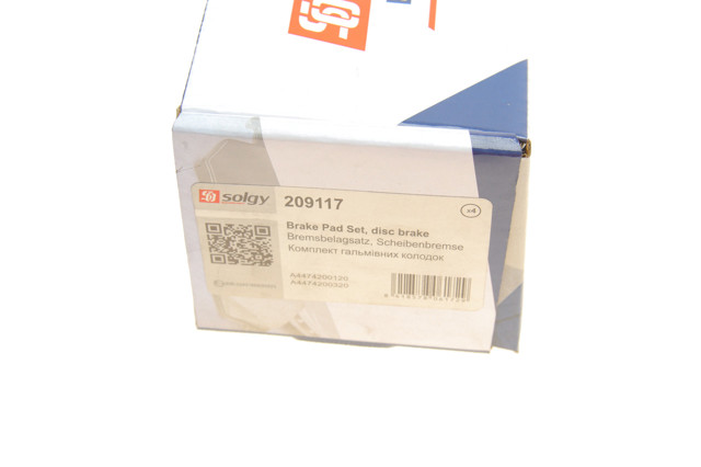 Купить 209117 Solgy Колодки тормозные задние, дисковые