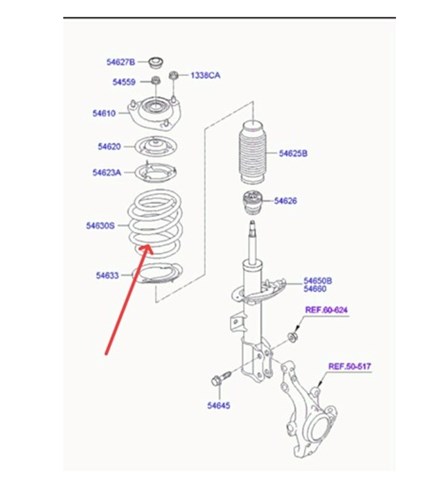 Купить 546303X651 Hyundai/Kia Винтовая пружина подвеска
