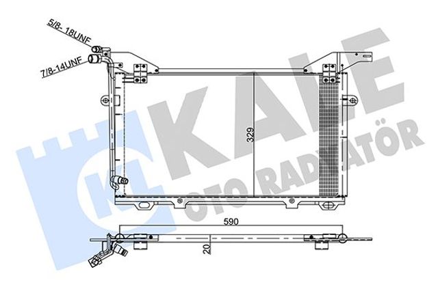 Radiador de aire acondicionado 343045 KALE