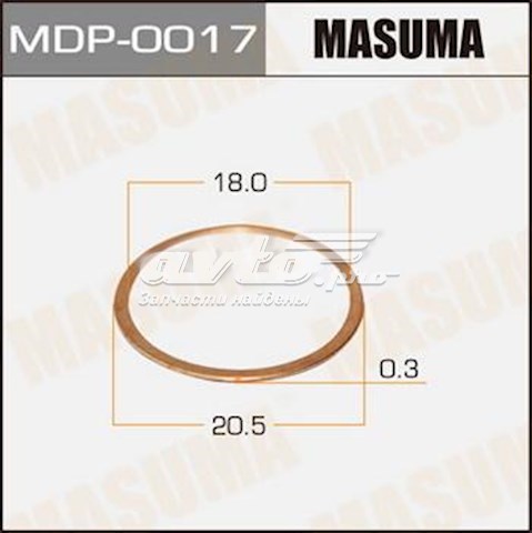 Кольцо (шайба) форсунки инжектора посадочное Masuma MDP0017