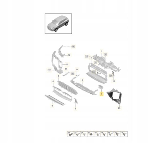  95B121699MOK1 Porsche