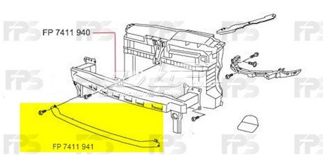 fp7411941 FPS reforçador do pára-choque dianteiro