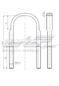 STR-50008 STR estribo da suspensão de lâminas