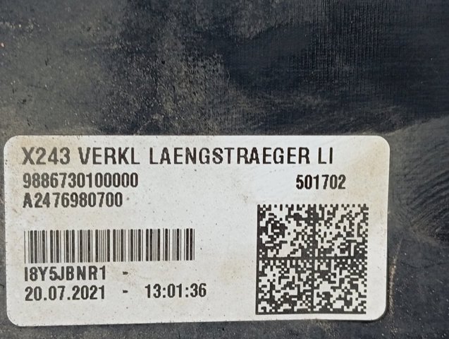 A2476980700 Mercedes Накладка наружняя (молдинг) порога, левый