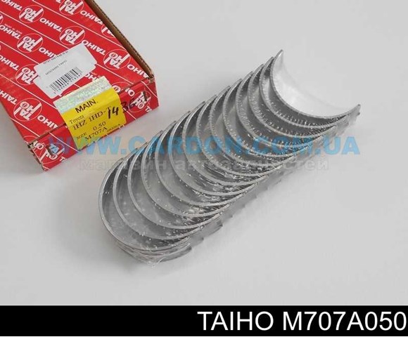 Купить M707A050 Taiho Вкладыши коленвала коренные, комплект, 2-й ремонт (+0,50)