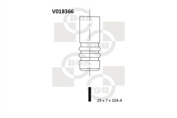 V018366 BGA клапан выпускной