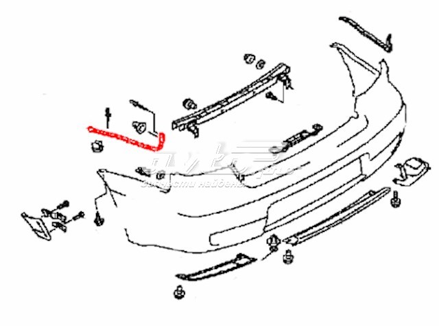 Ліве кріплення заднього бампера MR574853 MITSUBISHI