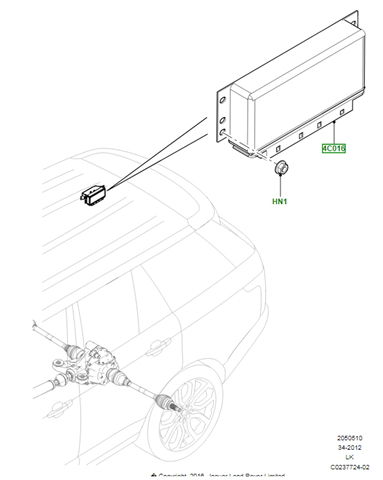 Модуль управления (ЭБУ) активной подвески на Land Rover Range Rover III 