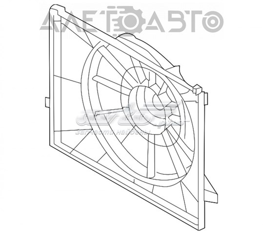 Диффузор радиатора охлаждения Hyundai/Kia 253503R170