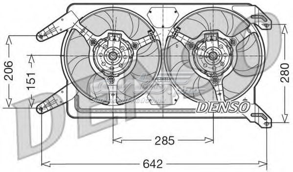 Диффузор радиатора кондиционера Denso DER01012