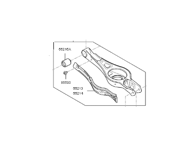 Braço oscilante inferior esquerdo de suspensão traseira para Hyundai Sonata (LF)