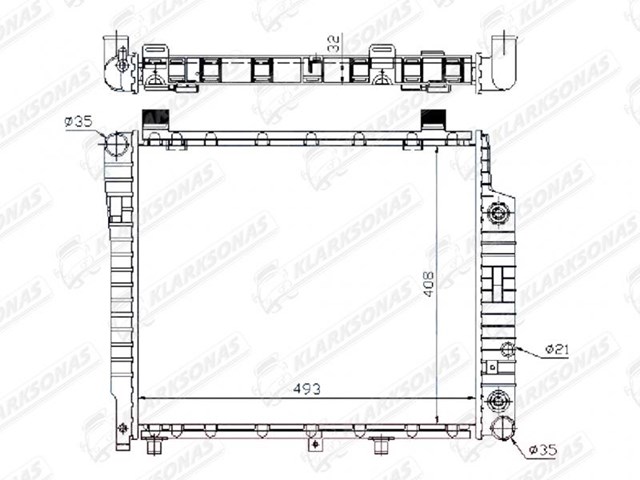 2025003503 Mercedes radiador de esfriamento de motor