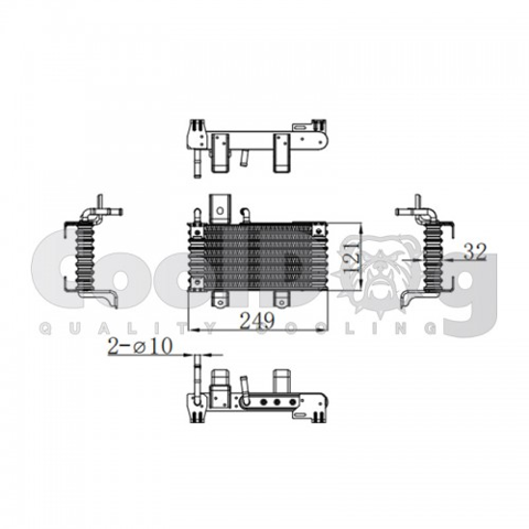 CLD8105 Cooldog Радиатор охлаждения, АКПП