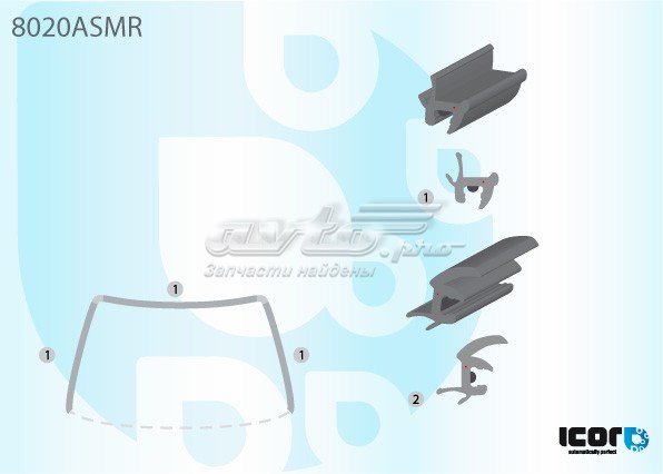 Накладка лобового стекла Icor GS6824P110X