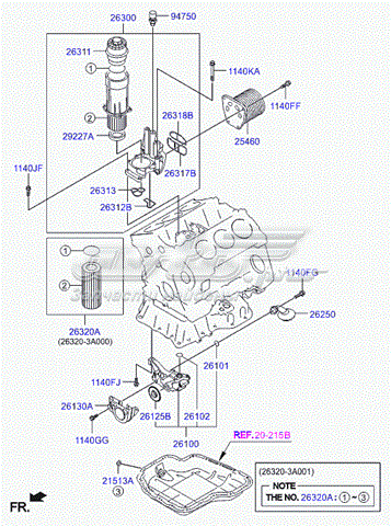 261103A000 Hyundai/Kia bomba de óleo