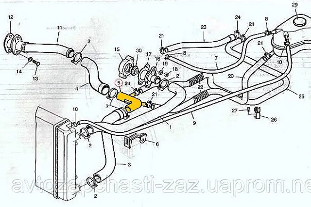 Фланец системы охлаждения TF69901303058 Opel