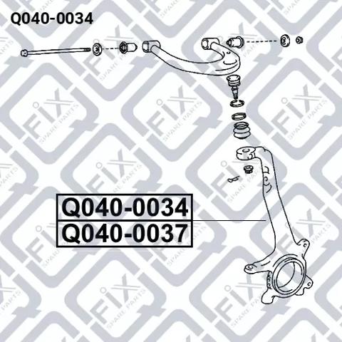 Купить Q0400034 Q-fix Ось передняя и поворотные кулаки