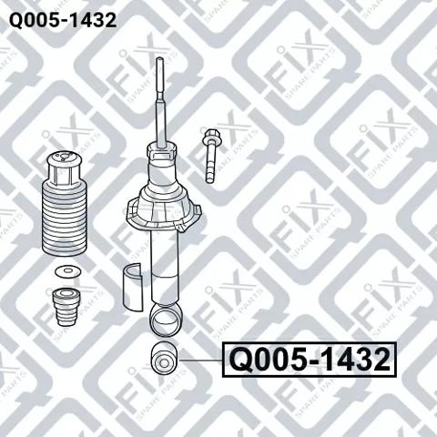 Сайлентблок амортизатора заднего Q-fix Q0051432