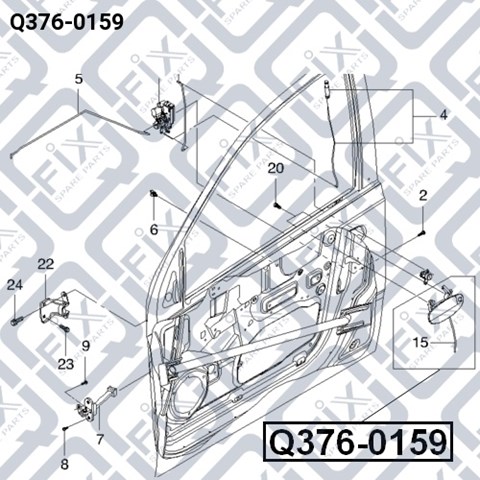 Q3760159 Q-fix Ручка передней двери наружная, левая