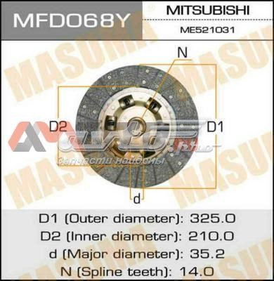 MFD068Y Masuma диск сцепления