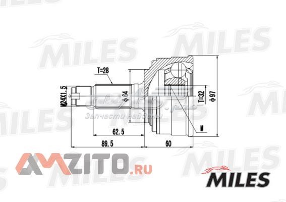 ШРУС наружный передний GA20154 Miles