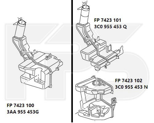 Купить FP7423102 FPS Бачок омывателя фар