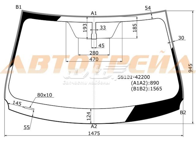 Стекло лобовое Toyota 5610142200 цена, от 110.21 USD