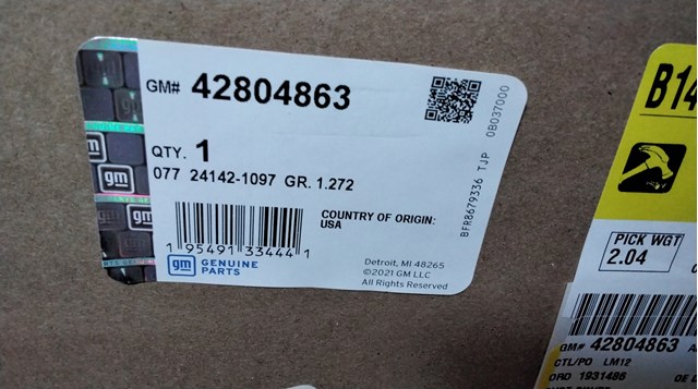 42795230 General Motors Нижний дефлектор радиатора