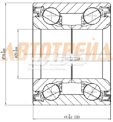 28BWD05ACA30 NSK Подшипник ступицы задней