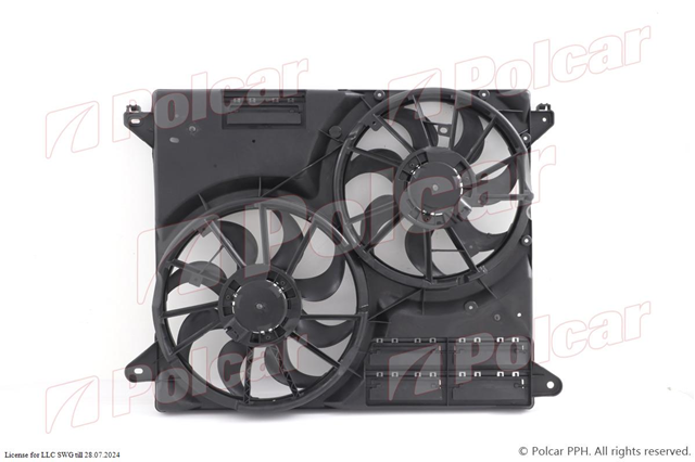 F2GZ8C607E Market (OEM) difusor do radiador de esfriamento, montado com motor e roda de aletas