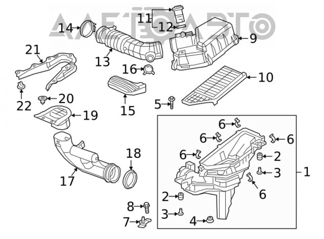 172016L2A01 Honda Корпус воздушного фильтра, нижняя часть