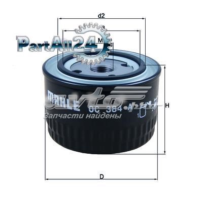 OC384A Mahle Original Масляный фильтр двигателя