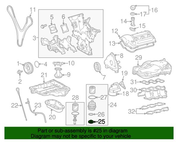 Пробка корпуса масляного фильтра 1564331050 Toyota