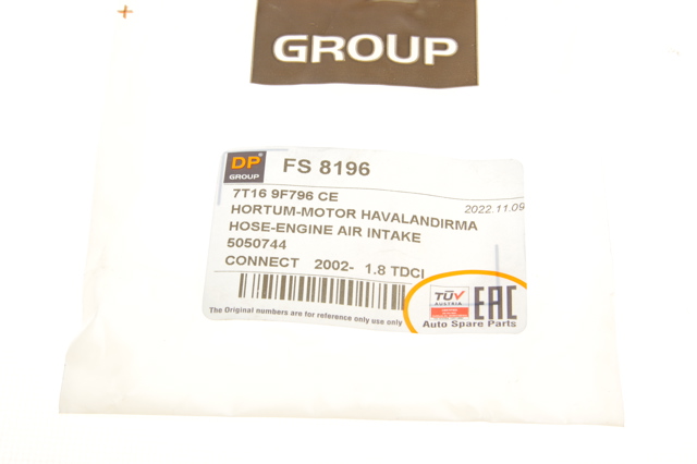 Шланг интеркуллера DP Group FS8196