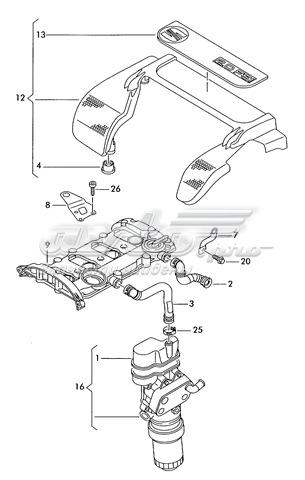 Кришка двигуна декоративна 06F103925C VAG