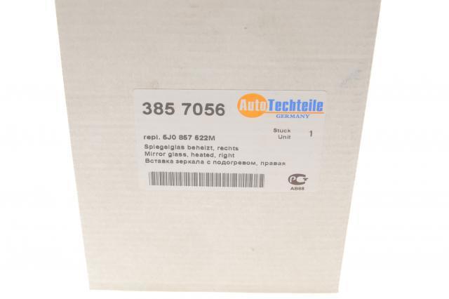 Зеркальный элемент правый Autotechteile 3857056