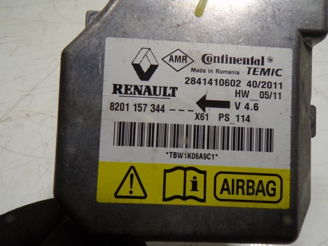 Модуль-процессор управления подушкой безопасности (ЭБУ AIRBAG) Renault (RVI) 8201388835 цена, от 264.82 USD