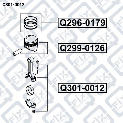 Шатун поршня ДВС Q-fix Q3010012 цена, от 41.18 USD