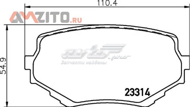 Передние тормозные колодки NP9002 Nisshinbo